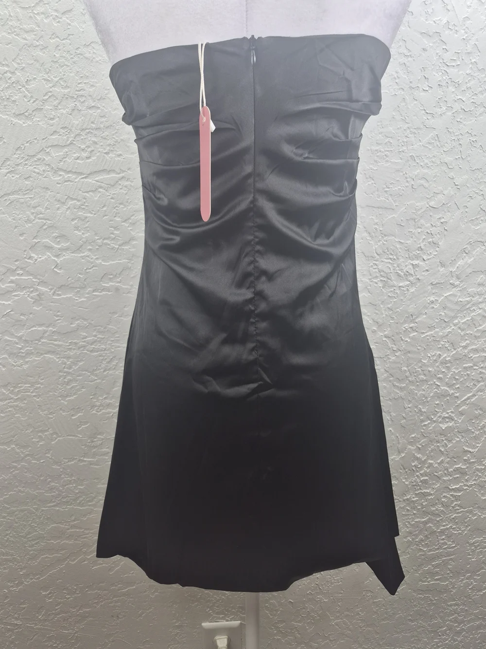 14/16 Black Strapless Handkerchief Hem Dress - Big Girls